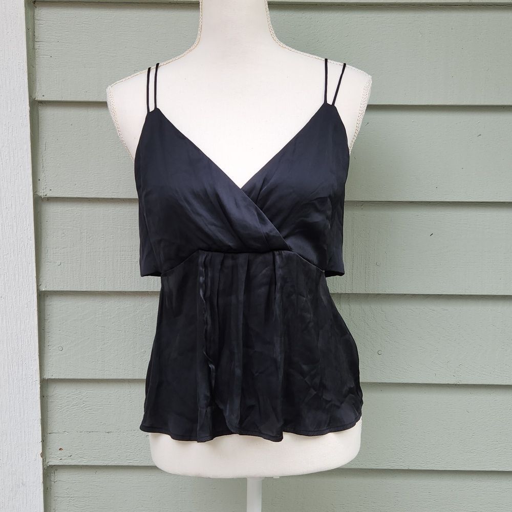 Express Side Cut Satin Tank